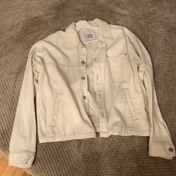 BDG Mens White Denim Jacket - Picture 1 of 3